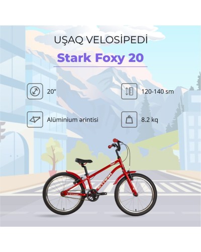 Velosiped Stark Foxy 20, qırmızı, 20