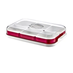 Менажница Irak Plastik DC550, 36x21.5x5.5 см, 6 емкостей, в ассортименте