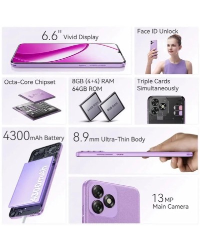 Smartfon Oukitel C53 4(+4)GB/64GB Purple