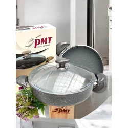 Сковородка Gallery Home GH-000031, гранит, черная, 24 см