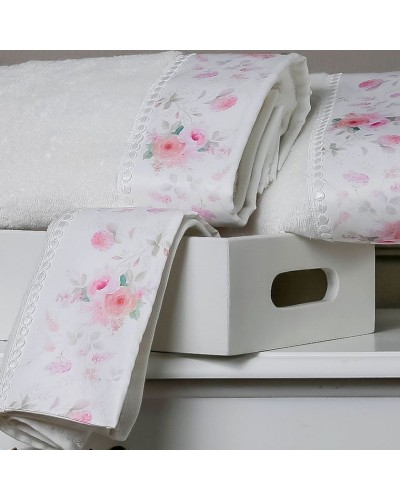 Dəsmal dəsti və aromatlaşdırıcı Tivolyo Home Cherish, pambıq, ağ, 3 əd, 30x50/50x100/75x150 sm, 400 ml