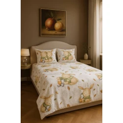 Yataq dəsti Narlı 1499, mələfə 180x240 sm, yorğan üzü 160x220 sm, yastıq üzü 50x70 sm 1 əd, polikotton, birnəfərlik, rəngbərəng