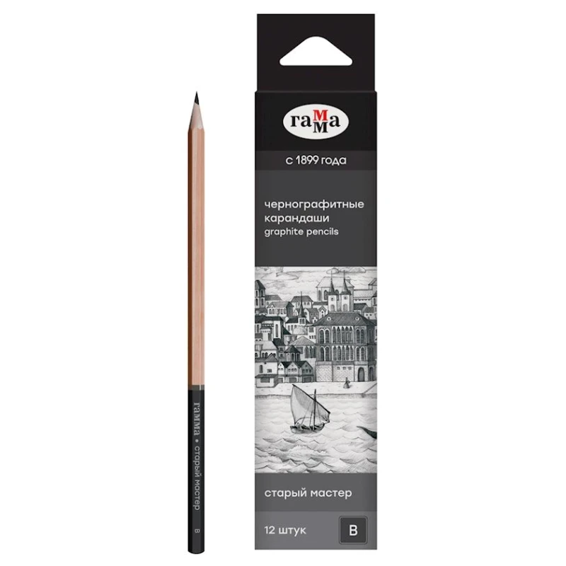Графитовый карандаш Гамма Старый мастер B, 2.15 мм Графитовый карандаш Гамма Старый мастер B, 2.15 мм