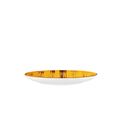 Тарелка обеденная Wilmax WL‑668414/A, круглая, 25.5 см, фарфор, желтая