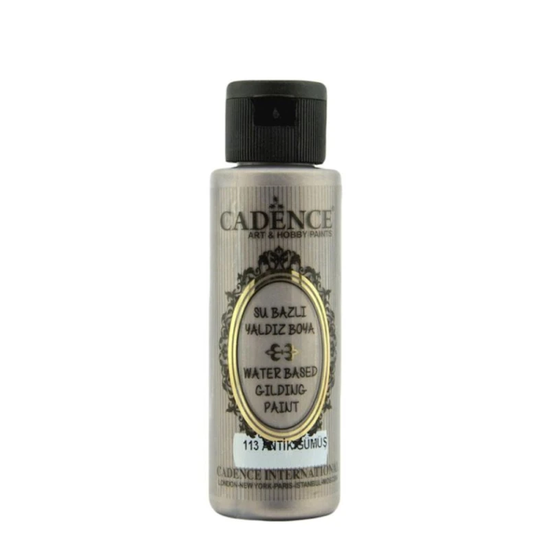 Акриловая краска-металлик Cadence Waterbased Gilding Paint 113 Antique Silver 70 мл