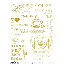 Рисовая бумага для декупажа Cadence Rose Gold Metal A3 - 039