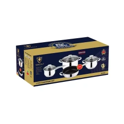 Набор посуды Kaisa Villa W2002, нержавеющая сталь, 7 предметов