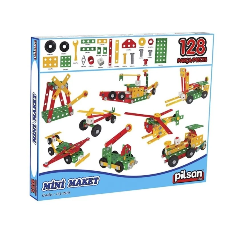 Конструктор Pilsan Mini Maket 67287, 3+ года, 128 элементов Конструктор Pilsan Mini Maket 67287, 3+ года, 128 элементов