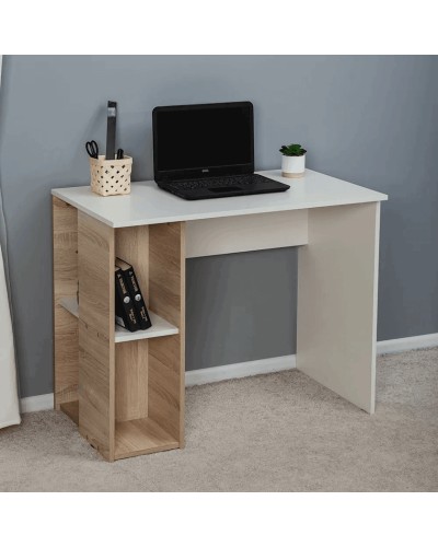 Kompüter masası Letta, ağ/bej, LDSP, 95х54х75 sm