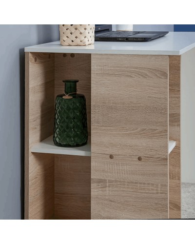 Kompüter masası Letta, ağ/bej, LDSP, 95х54х75 sm