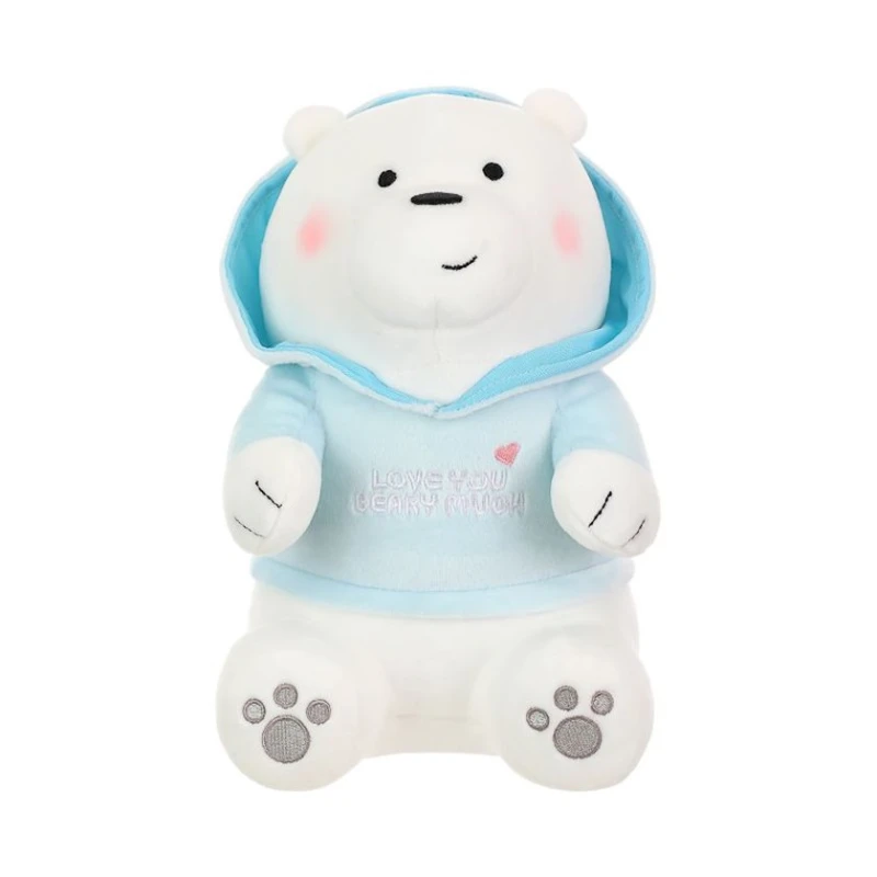 Yumşaq oyuncaq Miniso We Bare Bears Plush Toy With Hoodie Ice Bear, 24.5x13.5x15 sm, mavi/ağ Yumşaq oyuncaq Miniso We Bare Bears Plush Toy With Hoodie Ice Bear, 24.5x13.5x15 sm, mavi/ağ
