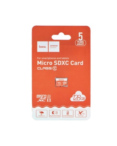 Yaddaş kartı Hoco 128GB MicroSDXC 10 Class Orange
