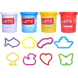 Тесто для лепки Lets L8344, 4 цвета, 150 г