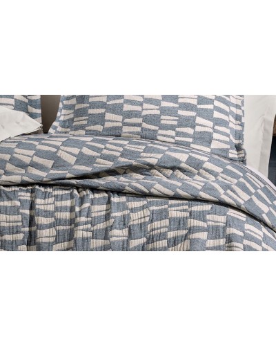 Örtük və yastıq üzü dəsti Yataş Tolina, örtük 230x240 sm, yastıq üzü 50x70 sm 2 əd, ikinəfərlik, pambıq/poliester, İndigo