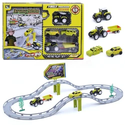 Автотрек CM557-82, 41x6x28 см, пластик, разноцветный Автотрек CM557-82, 41x6x28 см, пластик, разноцветный