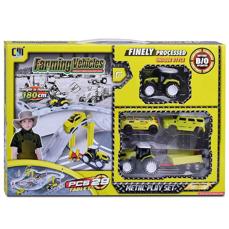 Автотрек CM557-82, 41x6x28 см, пластик, разноцветный Автотрек CM557-82, 41x6x28 см, пластик, разноцветный