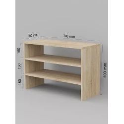 Подставка для обуви, ЛДСП, сонома, 50x30x74 см Подставка для обуви, ЛДСП, сонома, 50x30x74 см