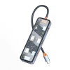 USB HUB Хаб Wiwu Cyber 8 in 1 USB C Trasnparent/Grey USB HUB Хаб Wiwu Cyber 8 in 1 USB C Trasnparent/Grey
