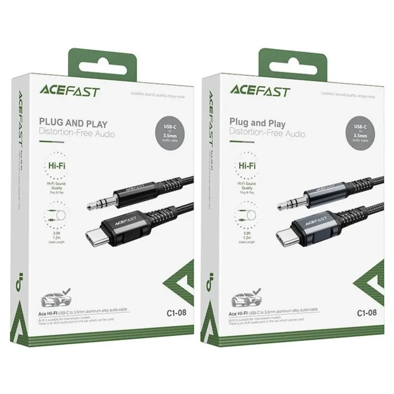 Kabel AUX Acefast C1-08 Type-C to jack 3.5 mm, Qara