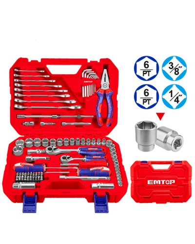 Alət dəsti Emtop EHTS00911, 91 əd