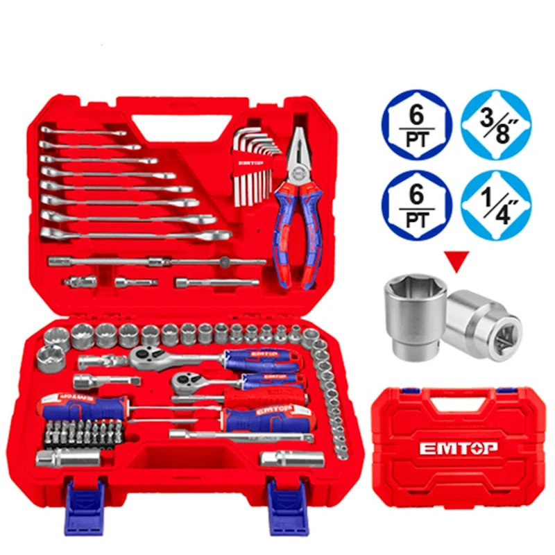 Набор инструментов Emtop EHTS00911, 91 шт