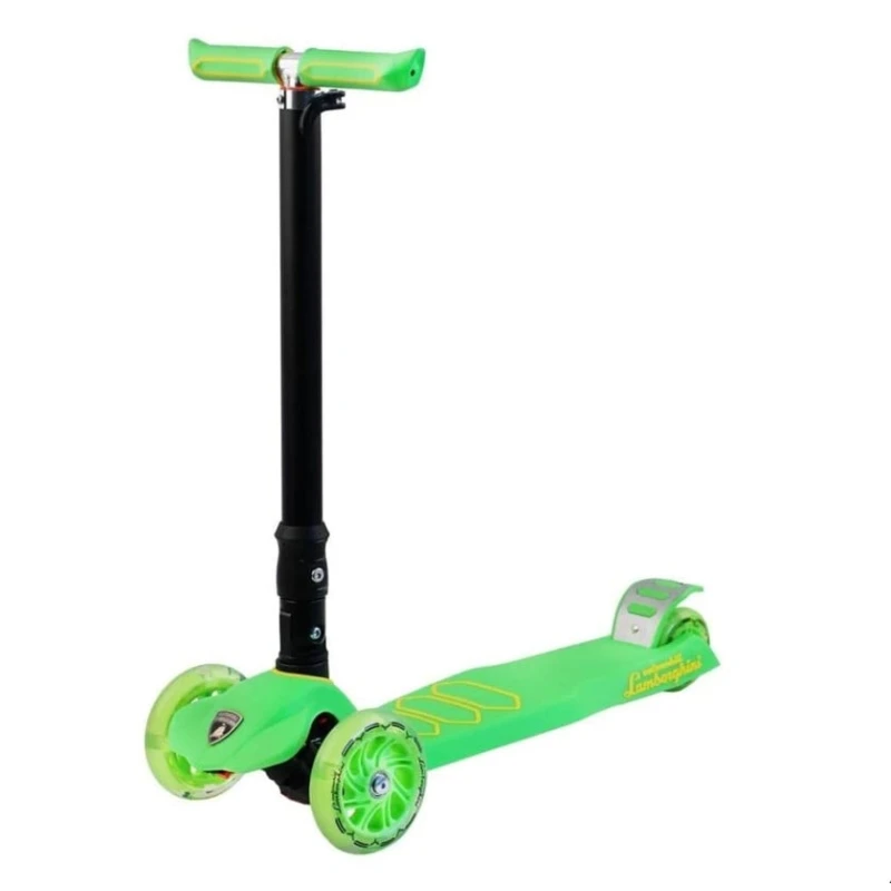 Самокат Lamborghini, складной, с подсветкой, 2-4 года, зеленый Самокат Lamborghini, складной, с подсветкой, 2-4 года, зеленый