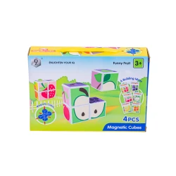 İnkişaf etdirən maqnit kublar Funny Fruit 344A , 4 əd, rəngbərəng, 24х17 sm, 3+ yaş