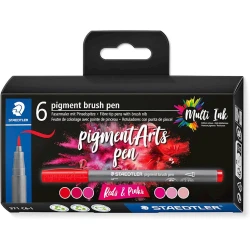 Набор фломастеров Staedtler Pigment Arts Brush Pen, Reds & Pinks, 6 шт