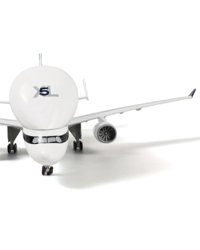 Dekorativ fiqur təyyarə Beluğa Airbus A330-743L, plastik, ağ/göy, 41x40x15 sm
