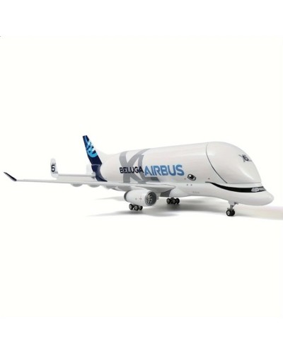 Dekorativ fiqur təyyarə Beluğa Airbus A330-743L, plastik, ağ/göy, 41x40x15 sm