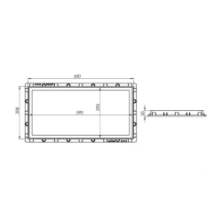 Крышка люка LuxWares, 600x300 мм, пластик, с ручкой