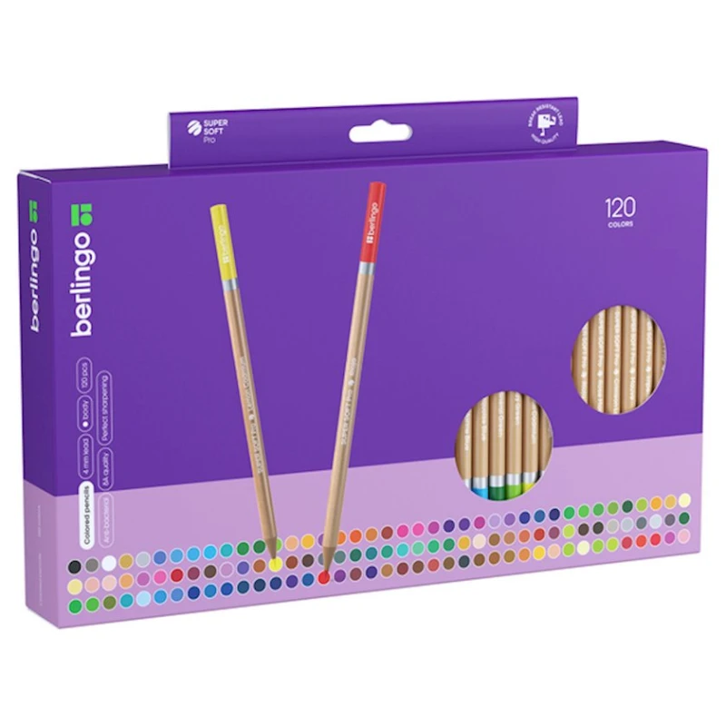 Набор карандашей Berlingo SuperSoft Pro 120 цветов Набор карандашей Berlingo SuperSoft Pro 120 цветов