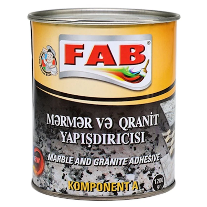 Клей для мрамора и гранита FAB boya Komponent A Marble and Granite Adhesive, 1.2 кг + 0.04 кг Клей для мрамора и гранита FAB boya Komponent A Marble and Granite Adhesive, 1.2 кг + 0.04 кг