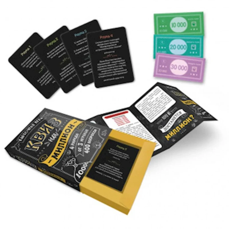 Настольная игра Геодом Квиз на миллион, 100 карточек, от 10 лет