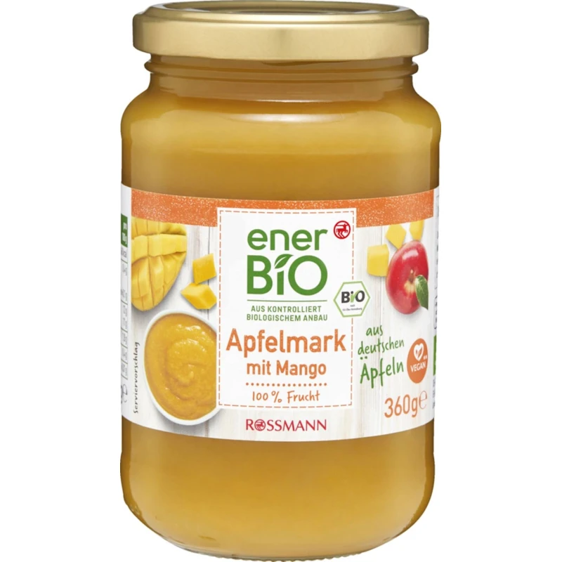 Фруктовое пюре EnerBio, яблоко/манго, 360 г