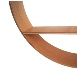 Круглая настенная полка Maksim WoodShop MW03SHOAKSKHOR, цвет дуб