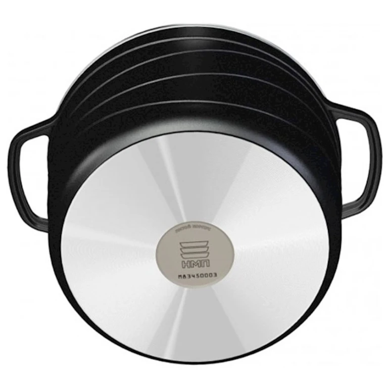 Кастрюля Нева Металл Каменная, 5 л, алюминий, с крышкой, черная Кастрюля Нева Металл Каменная, 5 л, алюминий, с крышкой, черная