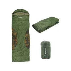 Спальный мешок Harlem Camping, нейлон, зеленый, 220смx75см, 1300 г Спальный мешок Harlem Camping, нейлон, зеленый, 220смx75см, 1300 г