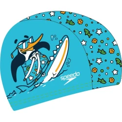 Üzgüçülük üçün papaq Speedo Printed Polyester Cap 8-1224114675, göy
