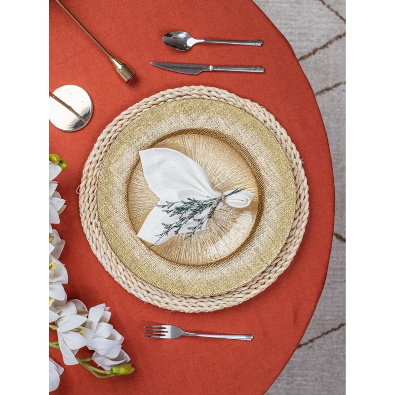 Тарелка Serwant Rexy, 32 см, стекло, золотистый Тарелка Serwant Rexy, 32 см, стекло, золотистый