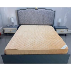 Qoruyucu döşək üzü Narlı 000678, ikinəfərlik, velür, sarı, 180x200 sm