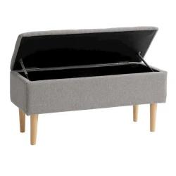 Скамейка JYSK Badsted 95x45x37 см, полиэстер, серый Скамейка JYSK Badsted 95x45x37 см, полиэстер, серый