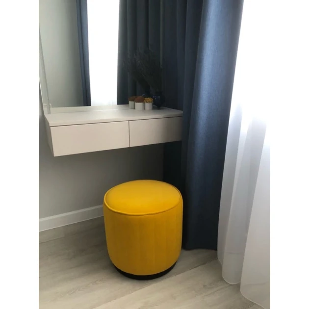 Пуфик 49, ткань, желтый, 40x35x35 см Пуфик 49, ткань, желтый, 40x35x35 см