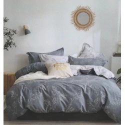 Комплект постельного белья MiraNova SF-703, пододеяльник 160x220 см, простыня 170x240 см, наволочка 50x70 см, односпальный, хлопок, серый