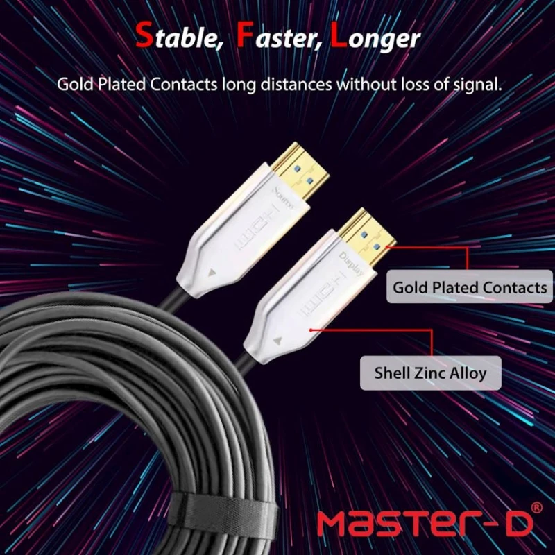 Kabel HDMI Optic30M White/Black