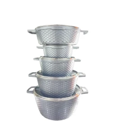 Набор кастрюль Unique ZTW-QDUB, керамика/стекло, серый, 20/24/28/32 см, 5 шт