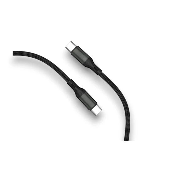 Kabel USB Estan 16Z-3 Type-C to Type-C, 1 m, qara