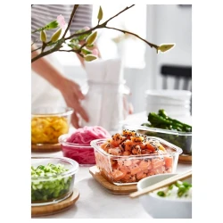 Контейнер для хранения продуктов Ikea 365+, бамбук/стекло, 600 мл