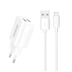 Сетевое зарядное устройство Dudao A2EU 5V/2.4A, Белый