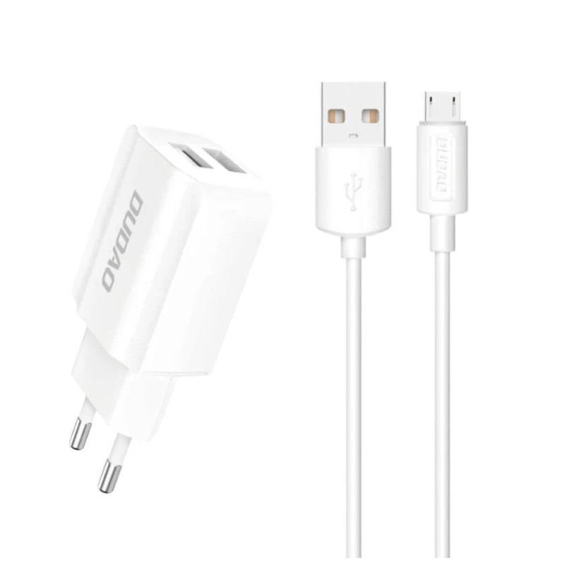 Сетевое зарядное устройство Dudao A2EU 5V/2.4A, Белый